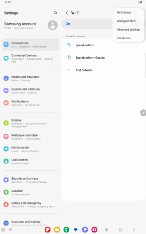 Press Intelligent Wi-Fi. Press Intelligent Wi-Fi.
