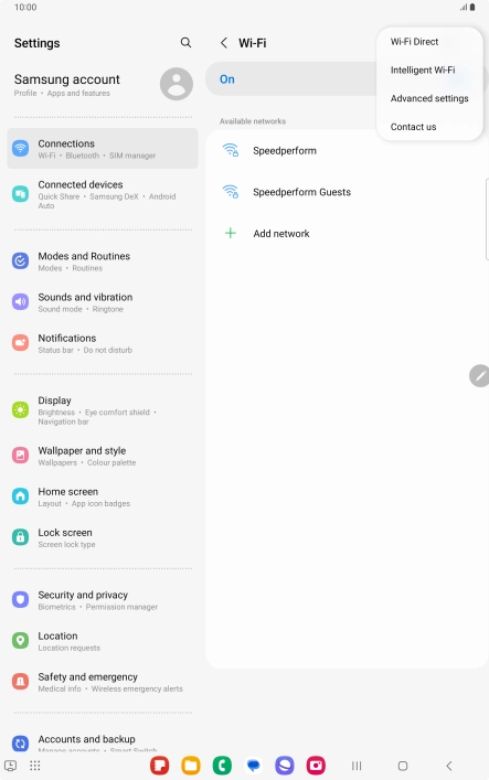 Press Intelligent Wi-Fi. Press Intelligent Wi-Fi.