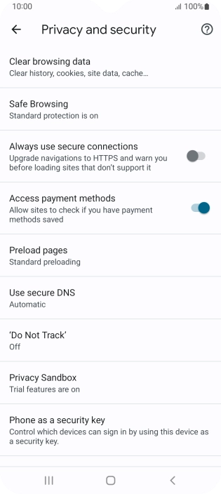 Press Clear browsing data.