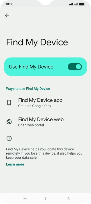 Press the Home key to return to the home screen.