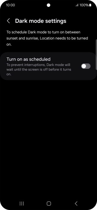 Press the indicator next to 