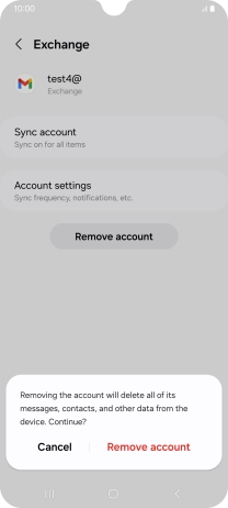 Press Remove account.