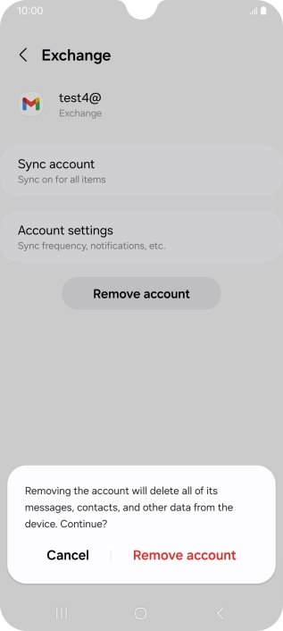 Press Remove account.