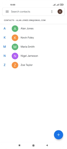 Press the new contact icon.