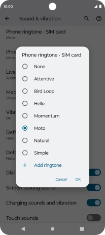 Press the required ring tones to hear them.