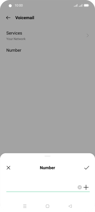 Key in +447836121121 and press the confirm icon.