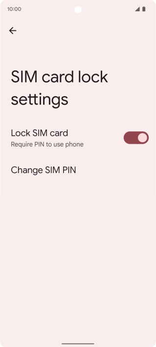 Press Change SIM PIN.