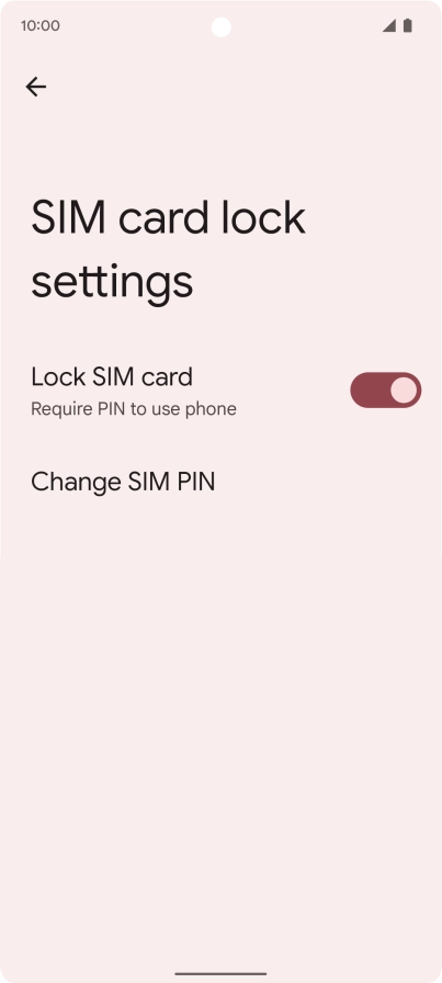 Press Change SIM PIN.