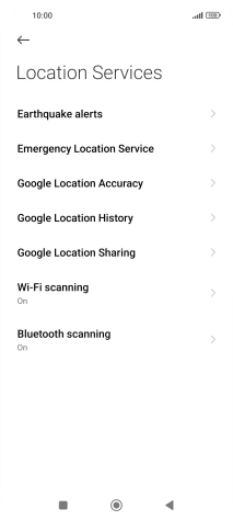 Press Google Location Accuracy.