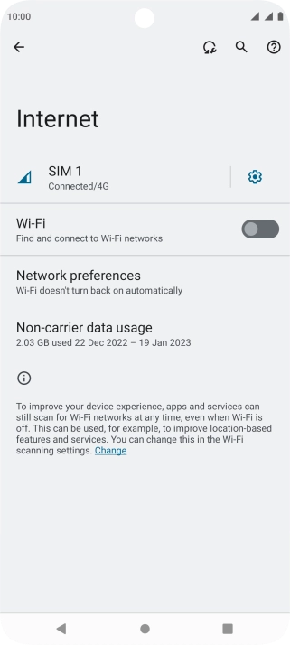 Press the indicator next to 