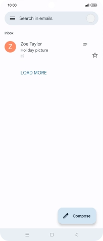 Press the menu icon.