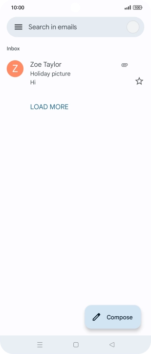 Press the menu icon.