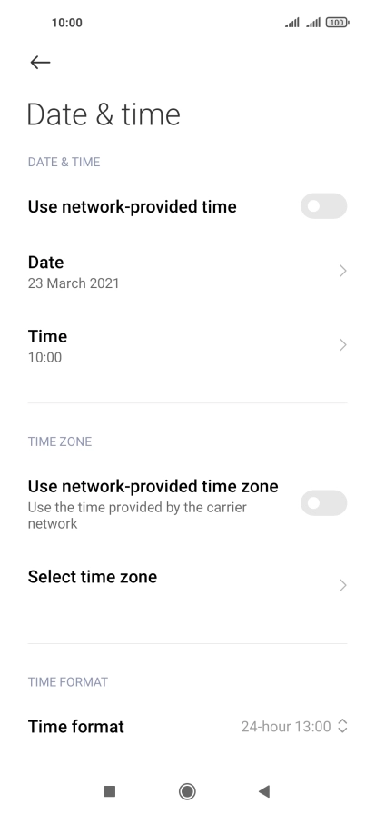 Press the indicator next to 