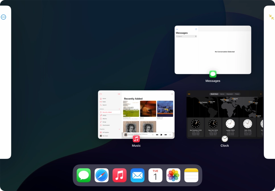 Press anywhere on the screen.