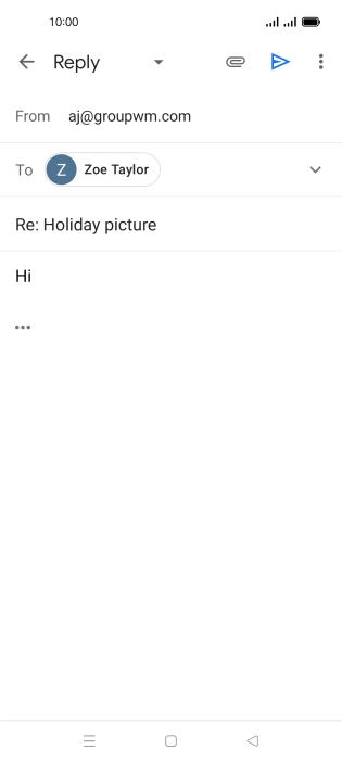 Press the send icon.