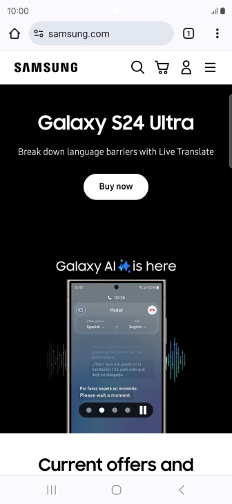 Press the menu icon. Press the menu icon.