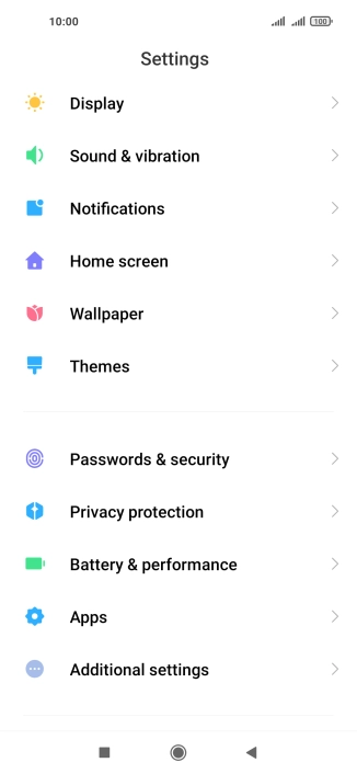 Press Passwords & security. Press Passwords & security.