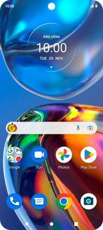The battery charging icon shows that the battery is charging.