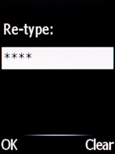 Key in the new PIN again and press the Navigation key.