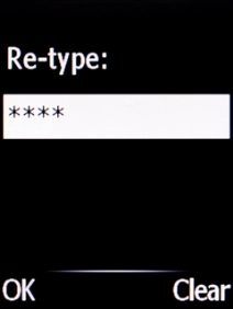 Key in the new PIN again and press the Navigation key.