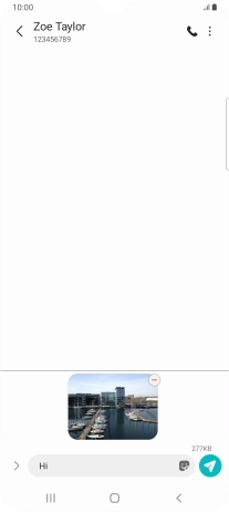 Press the send icon. Press the send icon.