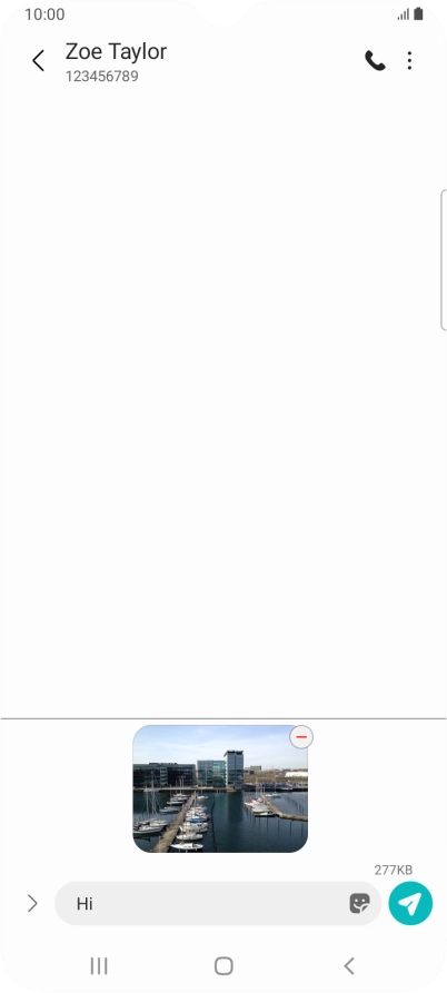 Press the send icon. Press the send icon.