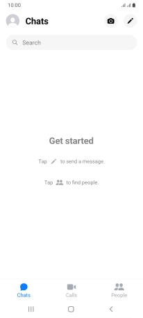 Press the search field and key in the first letters of the recipient's name.