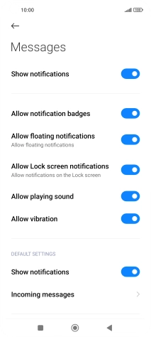 Press the indicator next to 