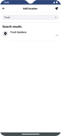 Press the required location.