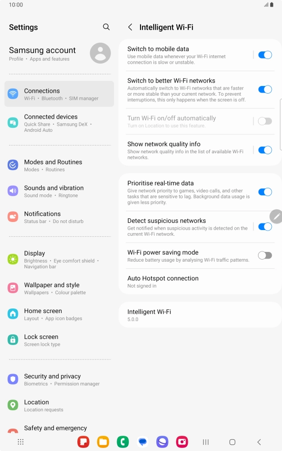 Press the indicator next to 