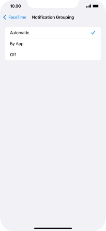 Press the required setting. Press the required setting.