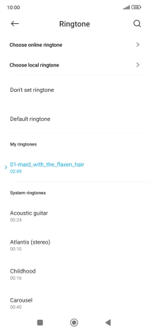Press the Home key to return to the home screen.
