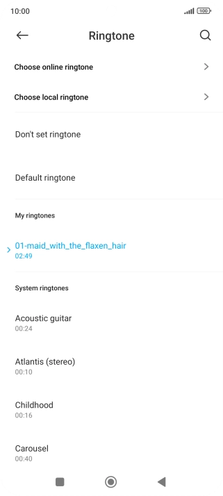 Press the Home key to return to the home screen.