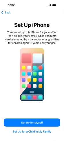 Press Set Up for Myself.