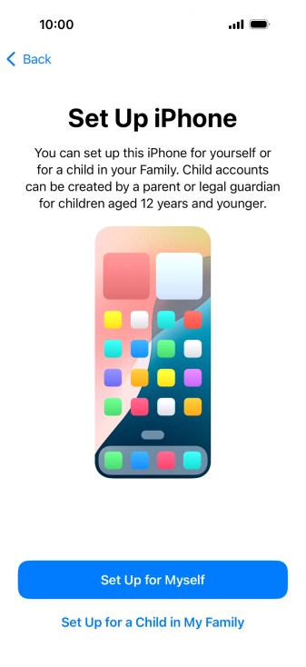 Press Set Up for Myself.