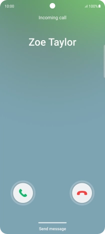 Press and drag the accept call icon right.