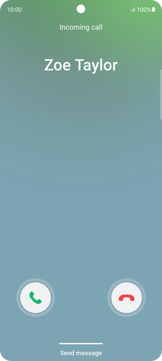 Press and drag the accept call icon right.