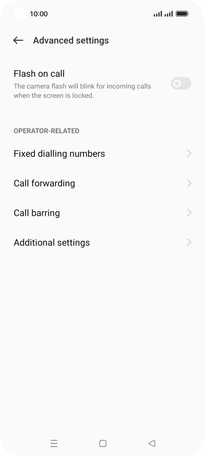 Press Fixed dialling numbers. Press Fixed dialling numbers.