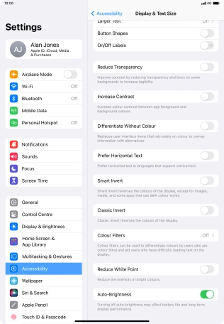 Press the indicator next to 