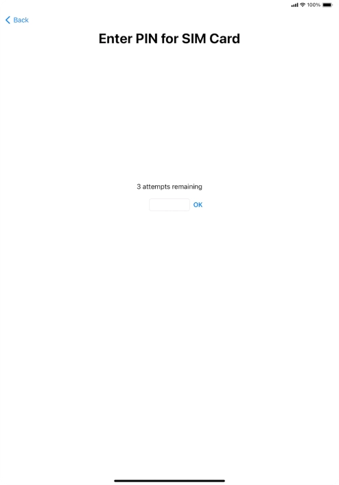 If your SIM is locked, key in your PIN and press OK.