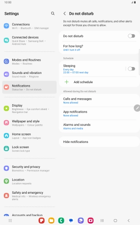 Press the indicator next to 