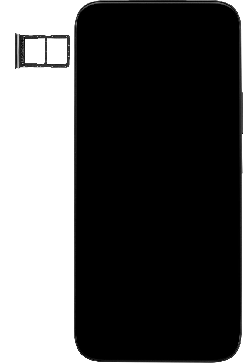 Turn your SIM so the angled corner of the SIM matches the angled corner of the first SIM holder and place your SIM in the SIM holder.