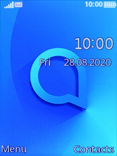 The message icon shows that you've received a new text message.