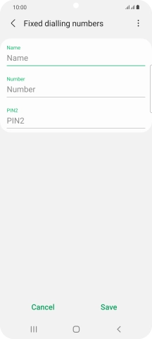 Press Name and key in the required name. Press Name and key in the required name.