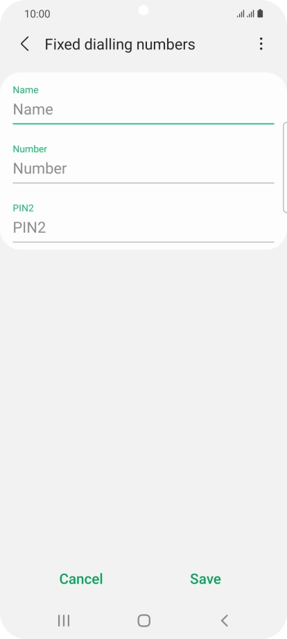 Press Name and key in the required name. Press Name and key in the required name.