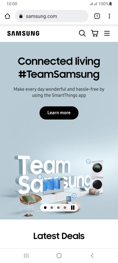 Press the menu icon. Press the menu icon.