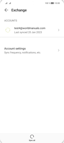 Press the required email account.