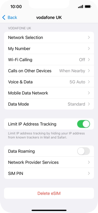Press Delete eSIM and follow the instructions on the screen to delete your eSIM. Press Delete eSIM and follow the instructions on the screen to delete your eSIM.