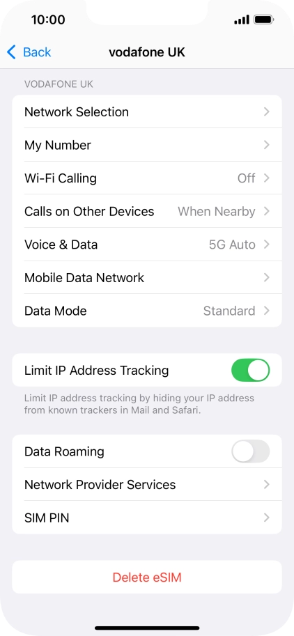 Press Delete eSIM and follow the instructions on the screen to delete your eSIM. Press Delete eSIM and follow the instructions on the screen to delete your eSIM.