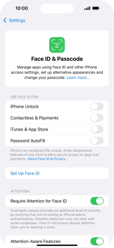 Press Set Up Face ID.